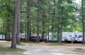 Camping site at waterfront Royalty Free Stock Photo