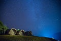 Camping with stars in the night sky - Doy Samur Dow, Nan, Thailand