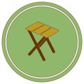 Camping stool icon