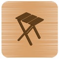 Camping stool icon