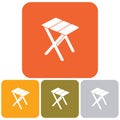 Camping stool icon