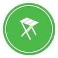 Camping stool icon