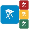 Camping stool icon