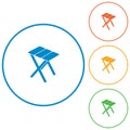 Camping stool icon