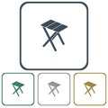 Camping stool icon