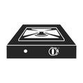 Camping stove vector black icon. Vector illustration furnace travel on white background. Isolated black illustration icon of