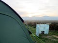 Camping sundown.