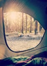 Camping Sunrise Tent Royalty Free Stock Photo