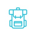 Camping survival backpack icon