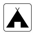 Camping symbol icon