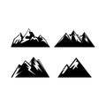 Camping symbols. Abstract high mountain icon set.