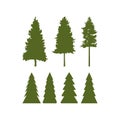 Camping symbols. silhouettes of trees.