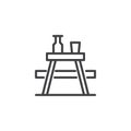 Camping Table outdoors outline icon