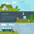 Camping template, concept.