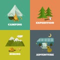 Camping template, icons.