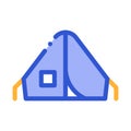 Camping Tent Alpinism Sport Equipment Vector Icon Royalty Free Stock Photo
