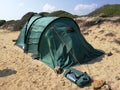Camping tent on the beach of Torre Pali