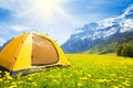 Camping tent in Royalty Free Stock Photo