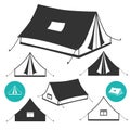 Camping tent in 3D, isometric