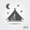 Camping Tent Icon. Flat Vector EPS Symbol Illustration. Royalty Free Stock Photo