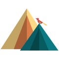 Camping tent icon, flat vector isolated illustration. Tourist hiking, backpacking tents.