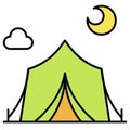 Camping tent icon, Summer vacation related vector Royalty Free Stock Photo