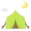 Camping tent icon, Summer vacation related vector Royalty Free Stock Photo