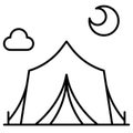 Camping tent icon, Summer vacation related vector Royalty Free Stock Photo