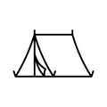 Camping tent icon. Tourist tent. Pictogram isolated on white background