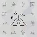 Camping tent icon. Travel icons universal set for web and mobile Royalty Free Stock Photo