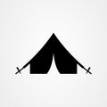 Camping tent icon vector design