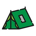 camping tent icon, vector