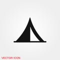 Camping tent icon vector sign symbol for design Royalty Free Stock Photo