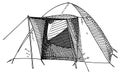 Camping tent illustration. Outdoor camping tent