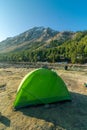 Camping Tent in Kinnaur Valley, Himachal Pradesh Royalty Free Stock Photo