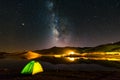 Camping under stars Royalty Free Stock Photo