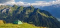 Camping tent in the Mountains