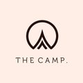 Camping Tent Simple Minimalist Logo Vector Illustration Design