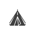 Camping tent vector icon Royalty Free Stock Photo