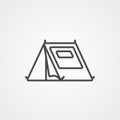 Camping tent vector icon sign symbol Royalty Free Stock Photo