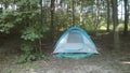 Camping tent woods Royalty Free Stock Photo