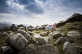 Camping and tenting in triund Royalty Free Stock Photo