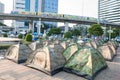 Camping tents's Unidentified Thai protesters for anti Government