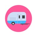 Camping Trailer Icon Transport Travel Concept Royalty Free Stock Photo