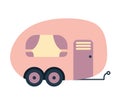 camping trailer isolated Royalty Free Stock Photo