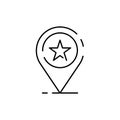 Camping, travel and picnic icon. Line style icons for web and ui design. Contains such as tent, compasses, mountain and other