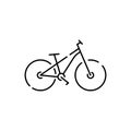 Camping, travel and picnic icon. Vector outdoor season theme in autumn or spring. Bike