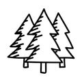 Camping Trees Color Icon. Vector Design Illustration Sign