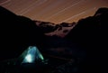Camping under star Royalty Free Stock Photo