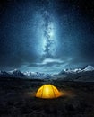 Camping Under The Stars Royalty Free Stock Photo